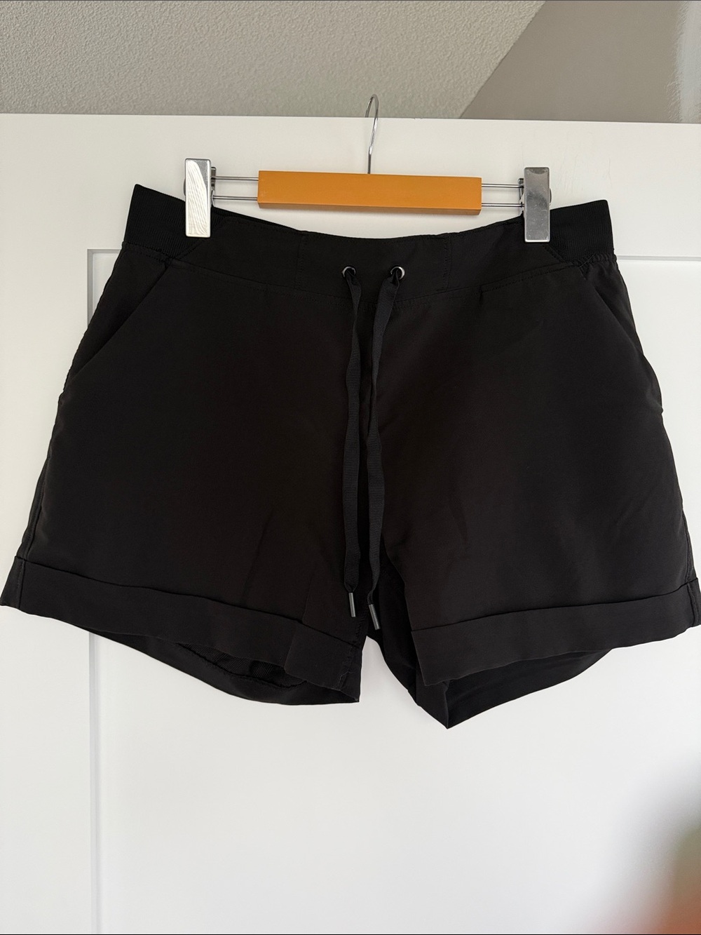 Everyday Black Athletic Drawstring Shorts